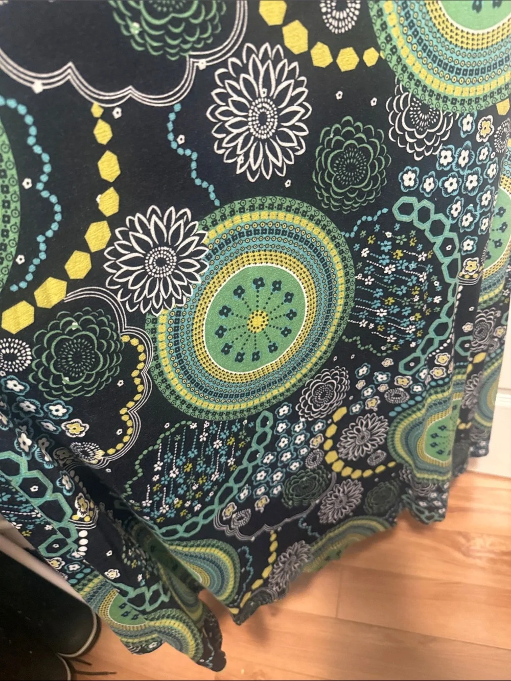 Guess Girls' long summer dress in Black, Green, Teal, and Yellow - Picture 3 of 6
